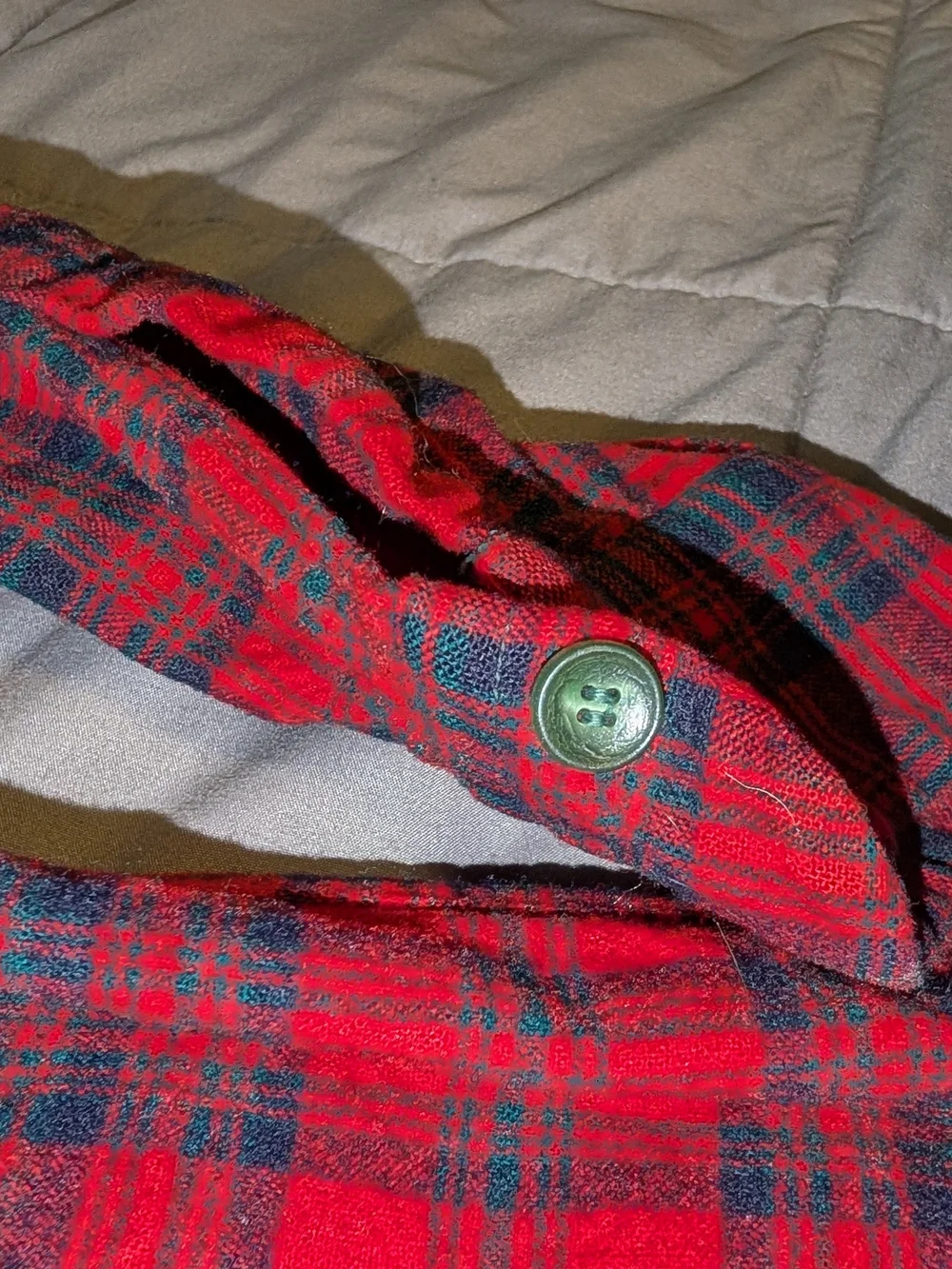 1960's Medium Pendleton Red & Black Plaid Wool Shirt Jacket